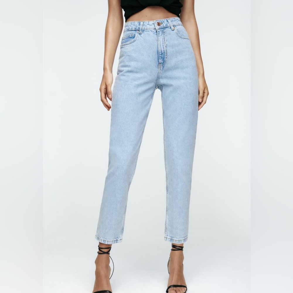 Zara High Rise Mom Jeans Sz 2 - Picture 2 of 11